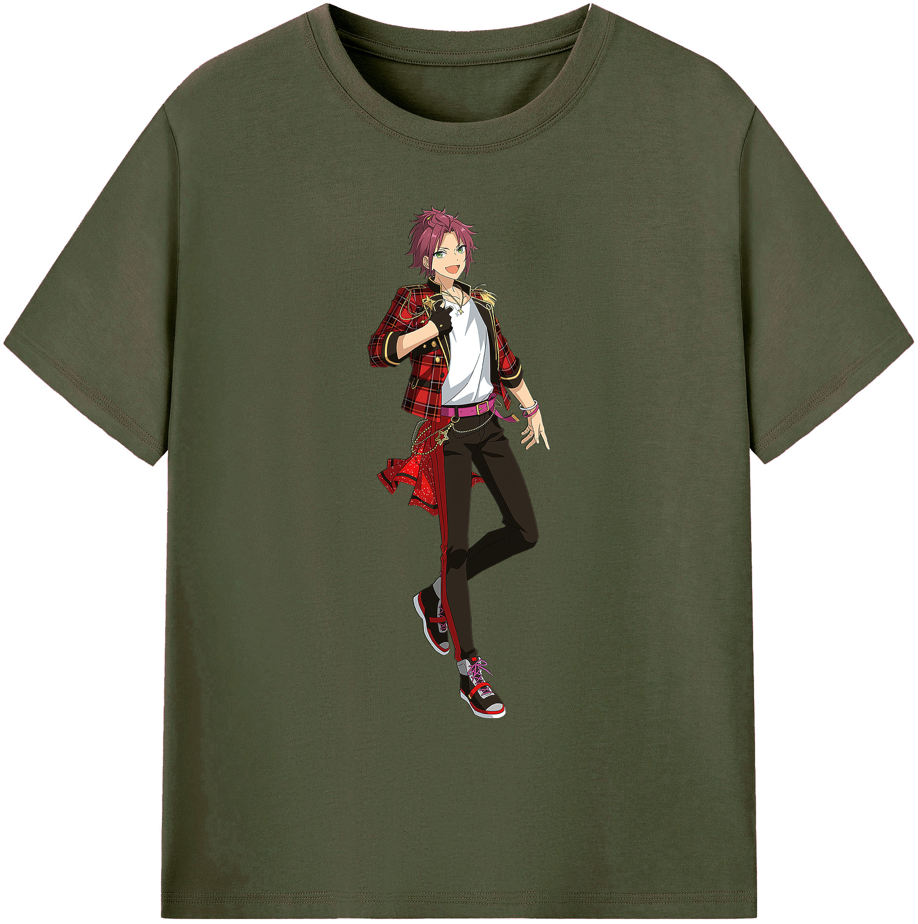（画像用） あんさんぶるスターズ! Ensemble Stars 綿100％ メンズ半袖Tシャツ｜肌触りやわらか＆通気性
